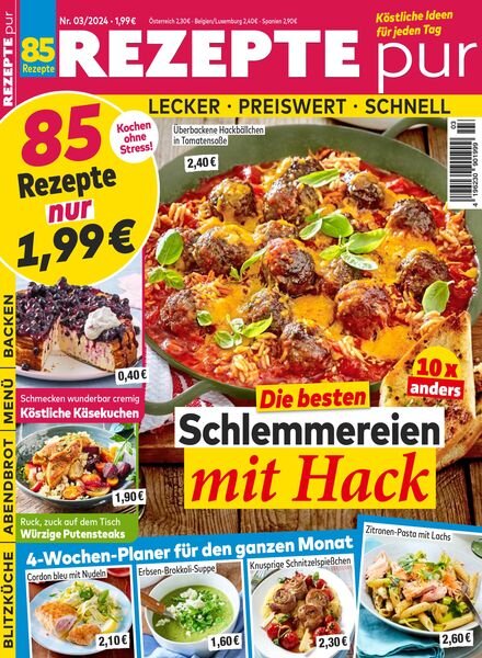 Rezepte pur – Marz 2024 Cover