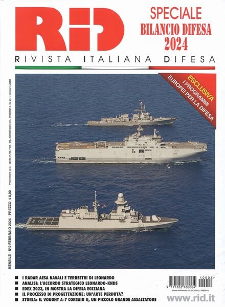 Rivista Italiana Difesa – Febbraio 2024 Cover