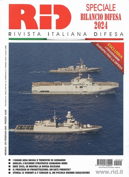 Rivista Italiana Difesa – Febbraio 2024 Cover