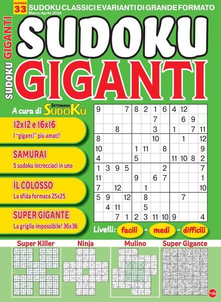 Sudoku Giganti – Marzo-Aprile 2024 Cover