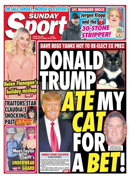 Sunday Sport – 27 January 2024 Cover