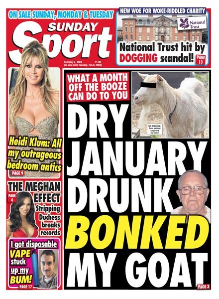 Sunday Sport – February 4 2024 Cover