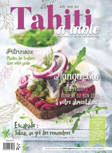 Tahiti a table – Fevrier 2024 Cover