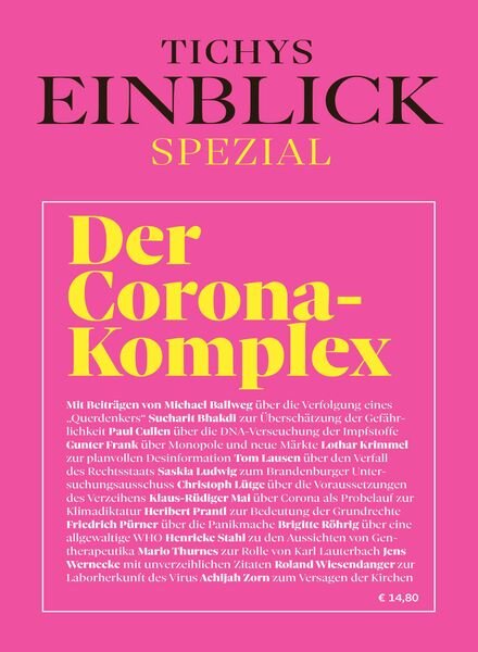 Tichys Einblick Spezial – Der Corona-Komplex – Februar 2024 Cover