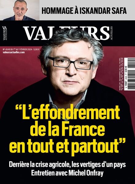 Valeurs Actuelles – 1 Fevrier 2024 Cover