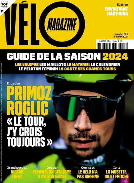 Velo Magazine – Fevrier 2024 Cover