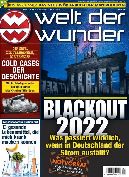 welt der wunder – Juli 2022 Cover
