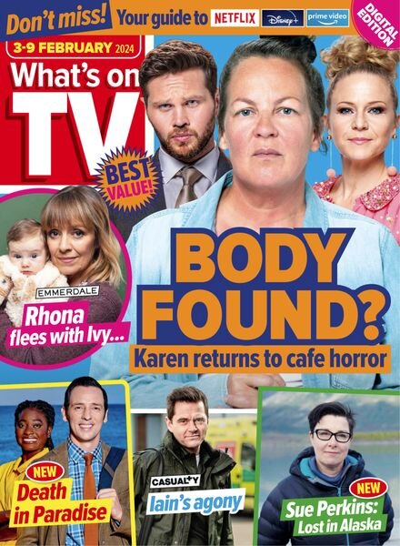 What’s on TV – 3 February 2024 Cover