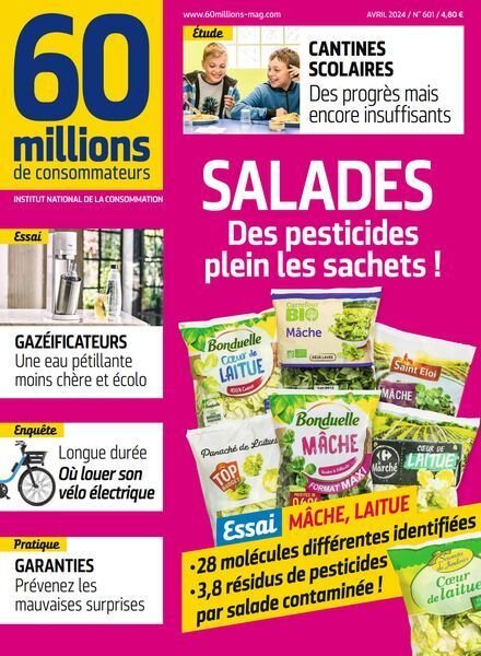 60 Millions de Consommateurs – Avril 2024 Cover