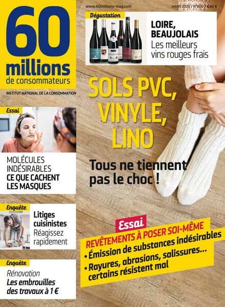 60 Millions de Consommateurs – Mars 2024 Cover