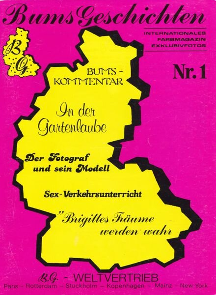 Bums Geschichten – Nr 1 Cover