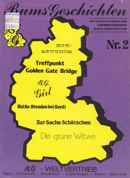 Bums Geschichten – Nr 2 Cover