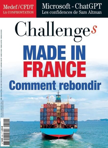 Challenges – 21 Mars 2024 Cover