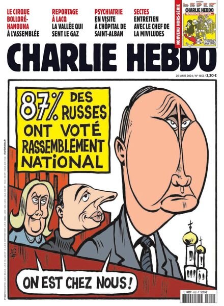 Charlie Hebdo – 20 Mars 2024 Cover