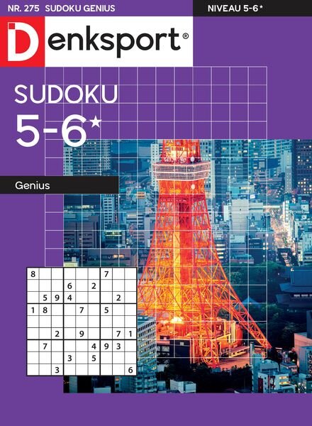 Denksport Sudoku 5-6 genius – 28 Maart 2024 Cover