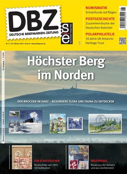 Deutsche Briefmarken-Zeitung – 26 Februar 2024 Cover
