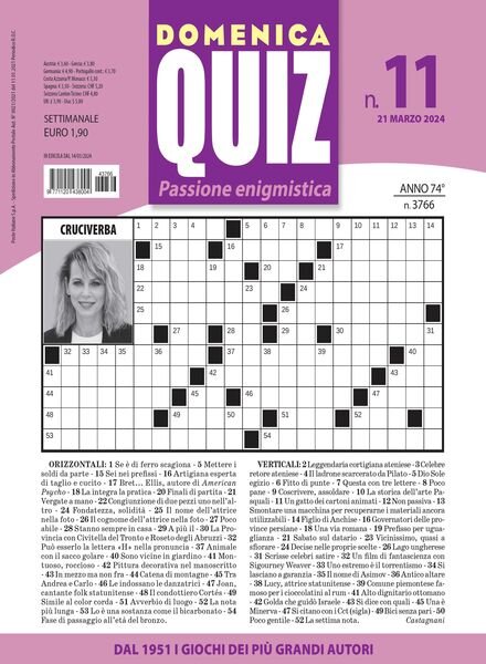 Domenica Quiz – 21 Marzo 2024 Cover