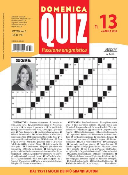 Domenica Quiz – 4 Aprile 2024 Cover