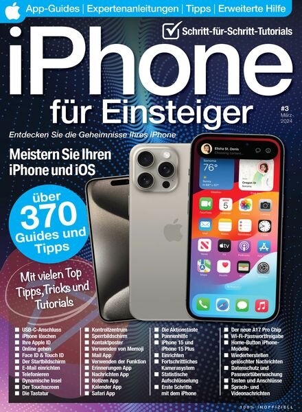 iPhone fur Einsteiger – Marz 2024 Cover