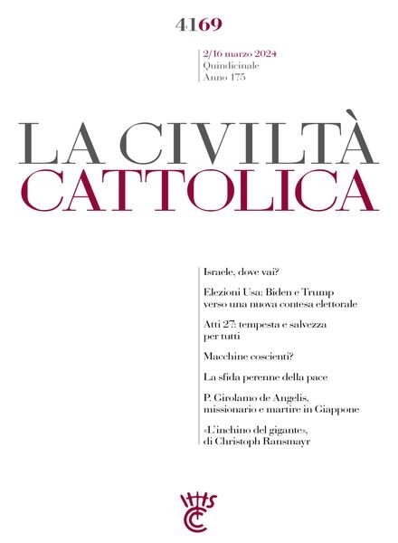 La Civilta Cattolica – Marzo 2024 Cover