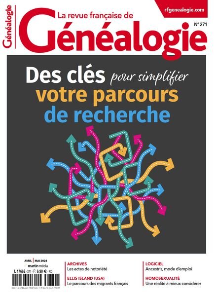 La Revue francaise de Genealogie – Avril-Mai 2024 Cover