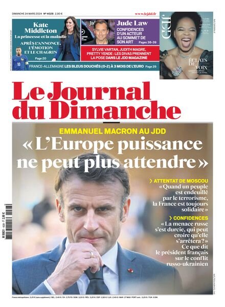 Le Journal du dimanche – 25 Mars 2024 Cover