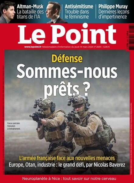 Le Point – 14 Mars 2024 Cover
