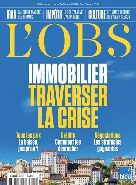 L’Obs – 7 Mars 2024 Cover
