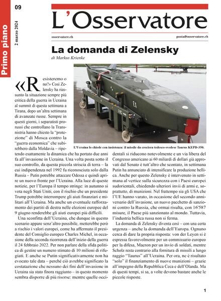L’Osservatore – 2 Marzo 2024 Cover