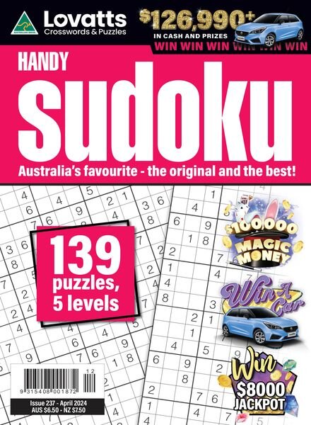 Lovatts Handy Sudoku – Issue 237 2024 Cover