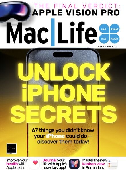MacLife UK – Issue 217 – April 2024 Cover