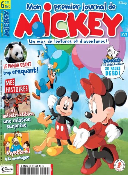 Mon Premier Journal de Mickey – Mars 2024 Cover