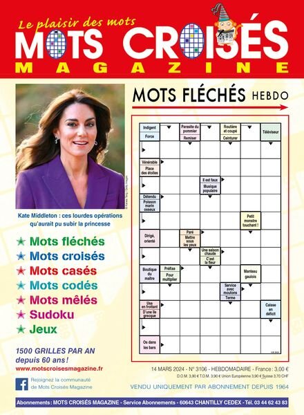 Mots Croises Magazine – 14 Mars 2024 Cover