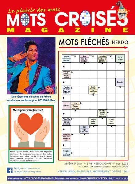 Mots Croises Magazine – 22 Fevrier 2024 Cover