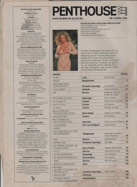 Penthouse Netherlands – Nr 4 April 1995 Cover