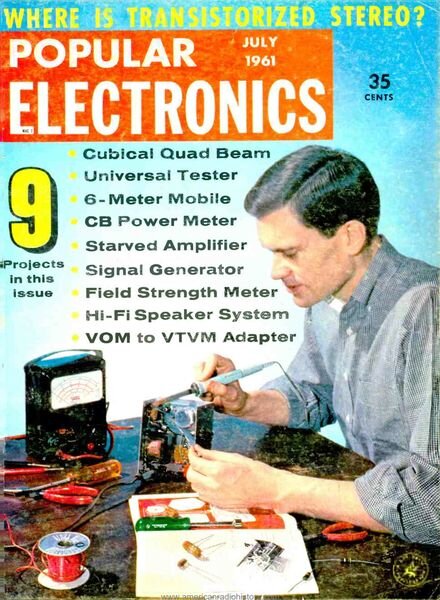 Popular Electronics – 1961-07 Cover