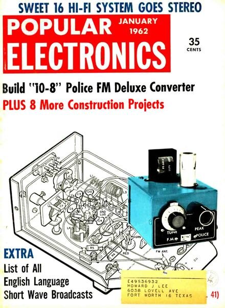 Popular Electronics – 1962-01 Cover