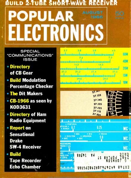 Popular Electronics – 1966-08 Cover