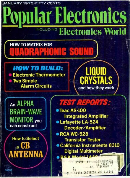 Popular Electronics – 1973-01 Cover