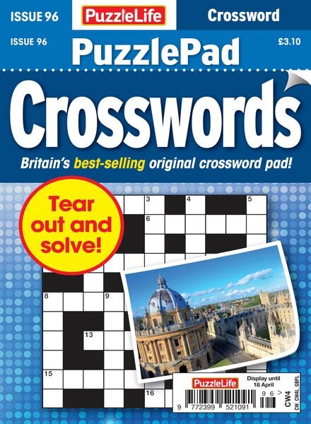 PuzzleLife PuzzlePad Crosswords – Issue 96 – 21 March 2024 Cover