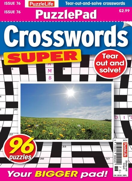 PuzzleLife PuzzlePad Crosswords Super – Issue 76 – 21 March 2024 Cover