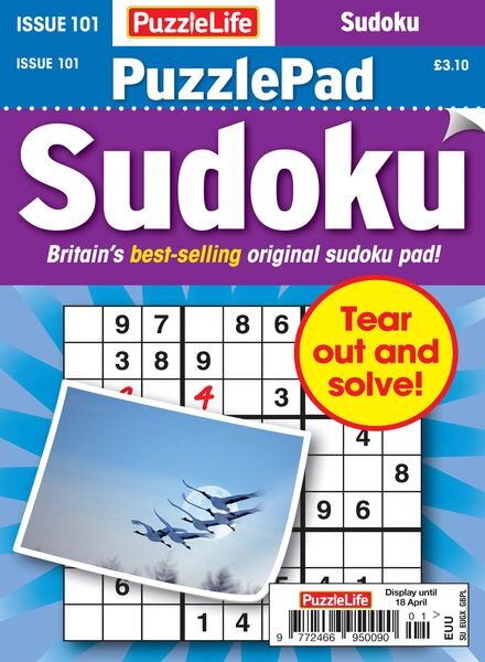 PuzzleLife PuzzlePad Sudoku – Issue 101 – 21 March 2024 Cover