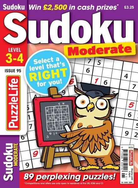 PuzzleLife Sudoku Moderate – Issue 95 – 29 February 2024 Cover
