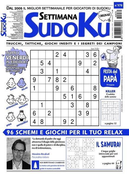Settimana Sudoku – 15 Marzo 2024 Cover