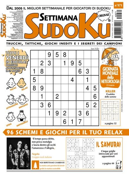 Settimana Sudoku – 22 Marzo 2024 Cover