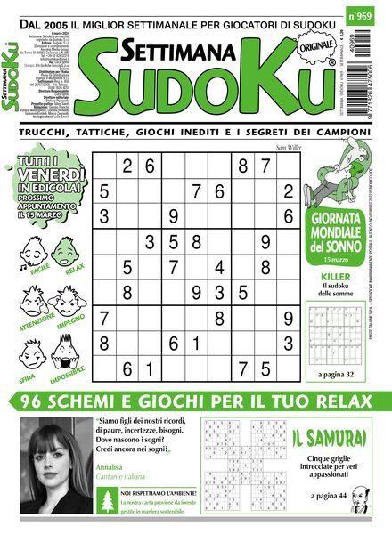 Settimana Sudoku – 8 Marzo 2024 Cover