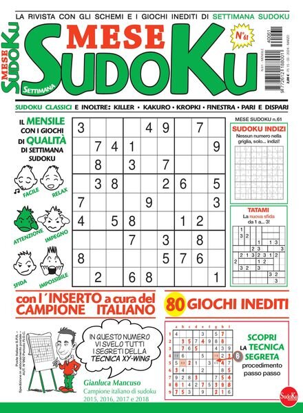 Settimana Sudoku Mese – 15 Marzo 2024 Cover