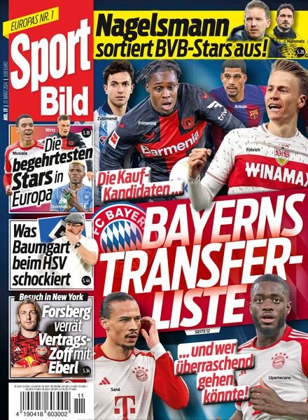 Sport Bild – 13 Marz 2024 Cover