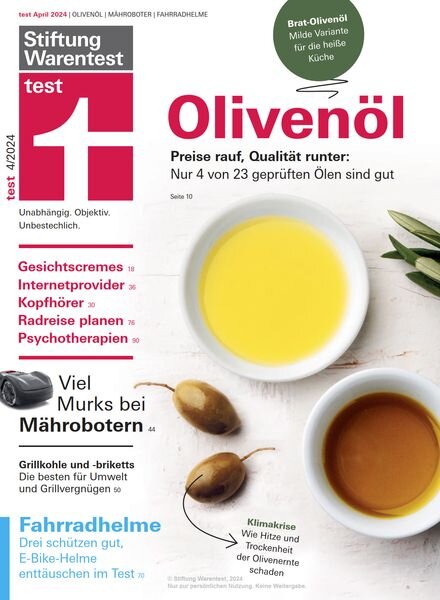 Stiftung Warentest Test – April 2024 Cover