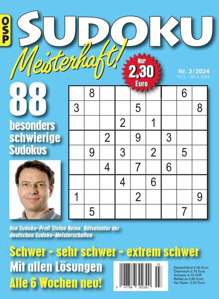 Sudoku Meisterhaft – Nr 3 2024 Cover
